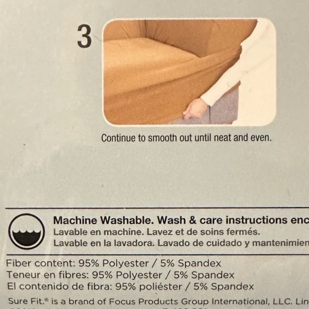 Surefit Modern Chevron 1 Piece Gray Chair Slipcover~NEW!